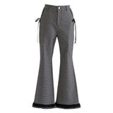 フリルレースロングフレアパンツ
