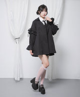 バックプリーツショートトレンチコート