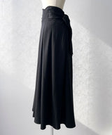 バックリボンハイウエストフレアスカート