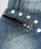 スタッズデニムGALミニスカート
