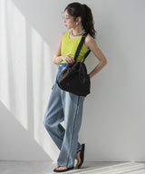 サテンドロストリングショルダーバッグ