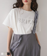 プリント刺繍ロゴTシャツ