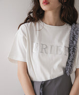 プリント刺繍ロゴTシャツ