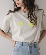 プリント刺繍ロゴTシャツ