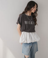 プリント刺繍ロゴTシャツ
