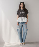 プリント刺繍ロゴTシャツ