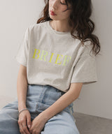 プリント刺繍ロゴTシャツ