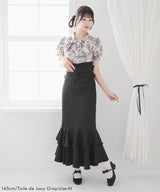 【メール便】選べる柄シンプルボウタイシャツブラウス