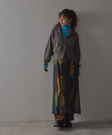 【メール便】水彩アート総柄シアーキャミワンピース