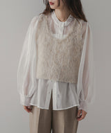 ミックスシャギーニットビスチェ