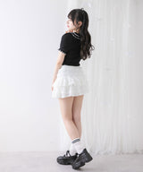 レースティアードミニスカパン【大きいサイズ有り】