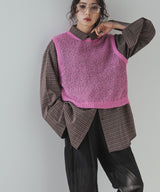 モヘアタッチシアーベスト【ニット】