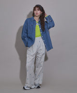 背あきカップ付きカラーロンT