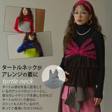 【26aw】ロングスリーブカラフルリブタートル