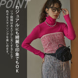 【26aw】ロングスリーブカラフルリブタートル
