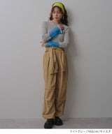 【26aw】フレア袖配色プルオーバーニット