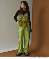 【26aw】フレア袖配色プルオーバーニット