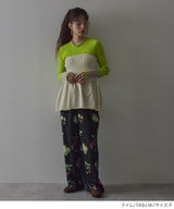 【26aw】フレア袖配色プルオーバーニット