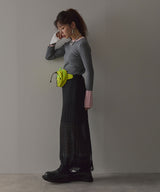 【26aw】フレア袖配色プルオーバーニット
