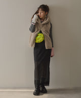 【26aw】フレア袖配色プルオーバーニット