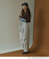【26aw】フレア袖配色プルオーバーニット