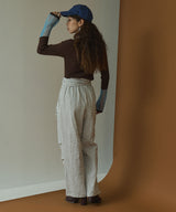 【26aw】フレア袖配色プルオーバーニット