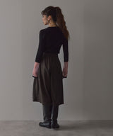 【26aw】フレア袖配色プルオーバーニット