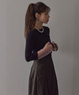 【26aw】フレア袖配色プルオーバーニット