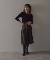 【26aw】フレア袖配色プルオーバーニット