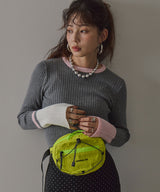 【26aw】フレア袖配色プルオーバーニット