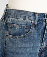 バレルレッグシンプルデニムパンツ
