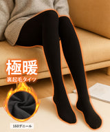 【10/23 10:59までの特別価格】【メール便】160デニール裏起毛タイツ