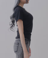 【メール便】脇シャーリング半袖Tシャツ/カットソー