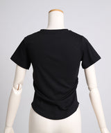 【メール便】脇シャーリング半袖Tシャツ/カットソー