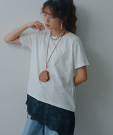 レイヤードレースTシャツ