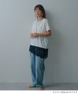 レイヤードレースTシャツ