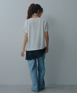 レイヤードレースTシャツ