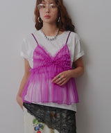 レイヤードレースTシャツ