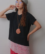 レイヤードレースTシャツ