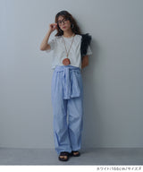 チュールフリルTシャツ