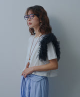 チュールフリルTシャツ