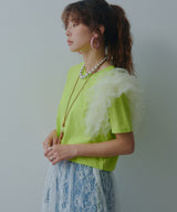 チュールフリルTシャツ