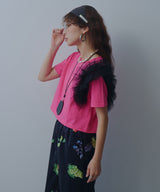 チュールフリルTシャツ
