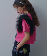 チュールフリルTシャツ