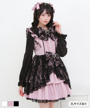 【10/23 10:59までの特別価格】レースカシュクールフリルワンピース