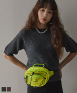 【10/23 10:59までの特別価格】フェザー半袖プルオーバーニット