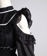 【10/23 10:59までの特別価格】2wayシアードットティアードロングワンピース