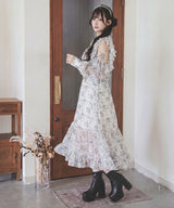 【10/23 10:59までの特別価格】プチハイネックティアードロングワンピース【大きいサイズあり】