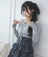 【10/23 10:59までの特別価格】ボレロレイヤード風ドッキングリブトップス【大きいサイズあり】