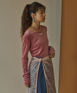 【10/23 10:59までの特別価格】2wayシアーベロアツイストデザイントップス